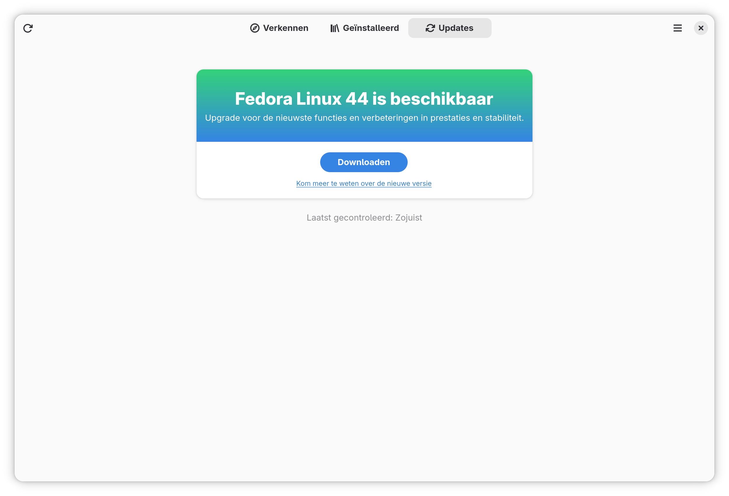 Linux (Fedora) upgraden